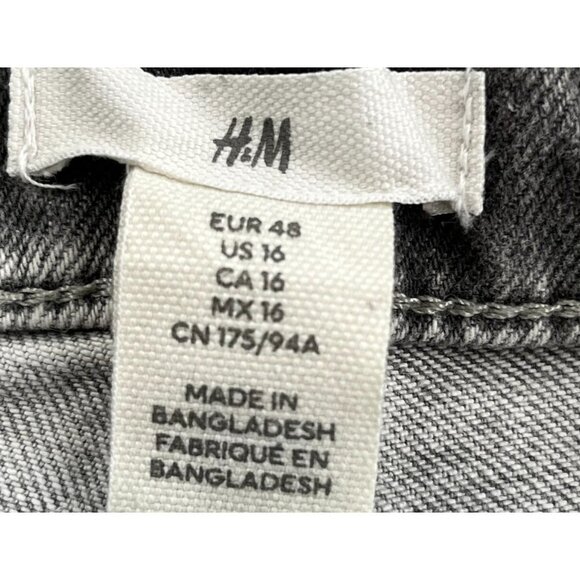 H&M Jeans Women 16 Gray Slim Regular Waist Ankle Length Light Wash Stretch Denim - Picture 3 of 13